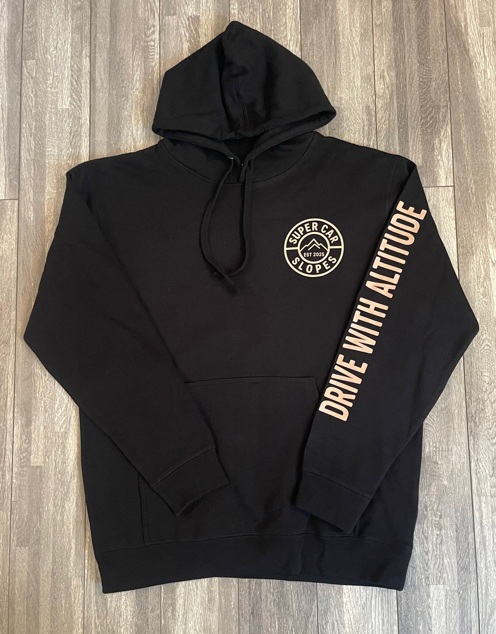 Drive With Altitude With Sleeve Black Hoodie