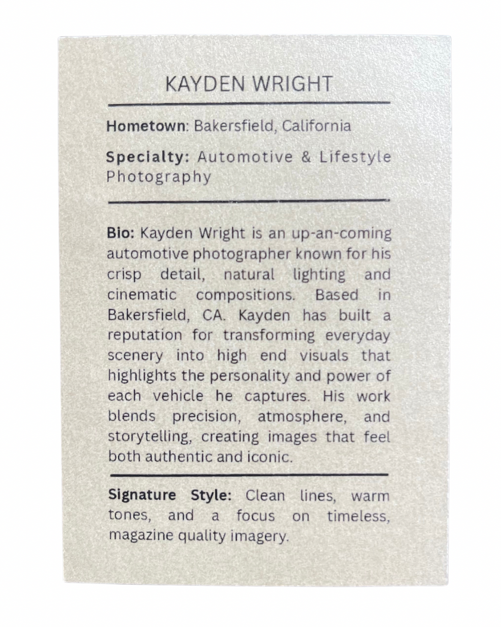 Kayden Wright Photo #1