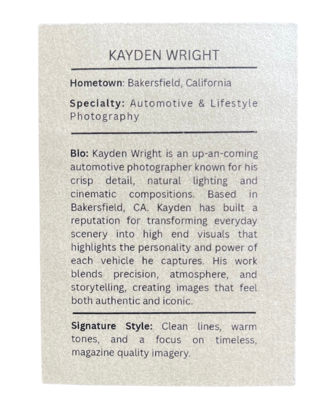 Kayden Wright Photo #1